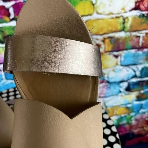 NWOB Lane Bryant Vegan Strappy Block Heel Open Toes Sandals Shoes 9 Wide - Picture 10 of 13